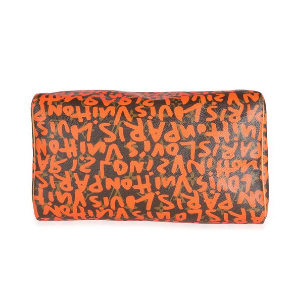 Louis Vuitton x Stephen Sprouse Orange Graffiti Monogram Canvas Speedy 30 - Picture 4 of 7